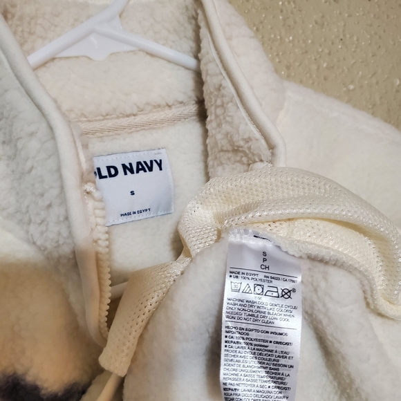 NWT Men's Old Navy Polar Bear Sherpa Fleece Quarter Zip Sweater Pullover Jacket - Picture 4 of 15